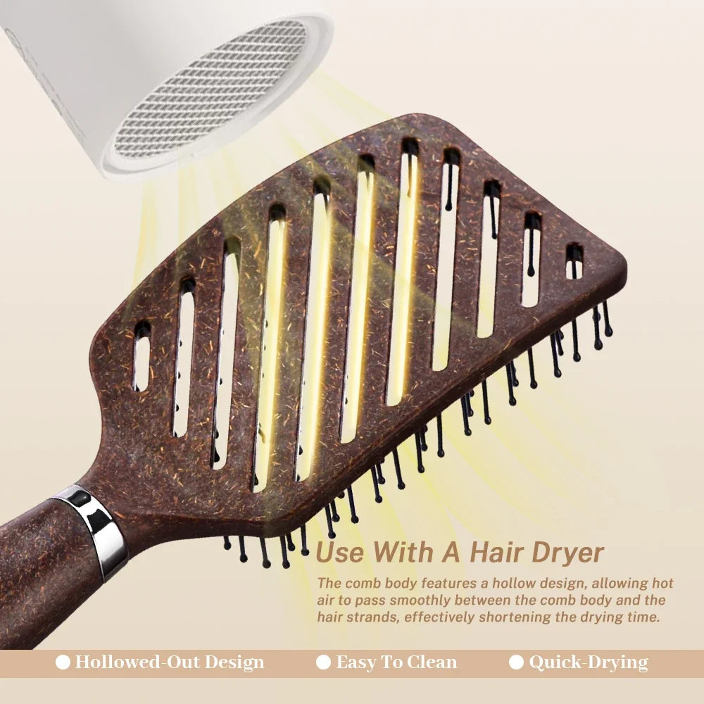 Hollow Out Anti-Static Hair Brush – All Hair Types Anti-Static Hair Brush Oasis Select
