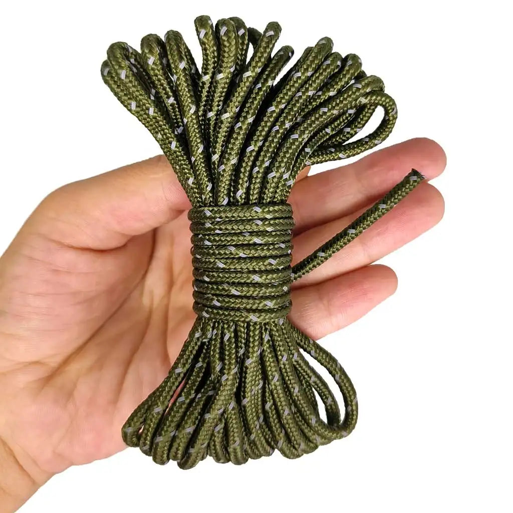 5m 3MM Reflective Guyline Rope Runners Camping Tent Awning Guy Line Cord Parachute Cord Lanyard Hiking Durable Tent Accessories Oasis Select
