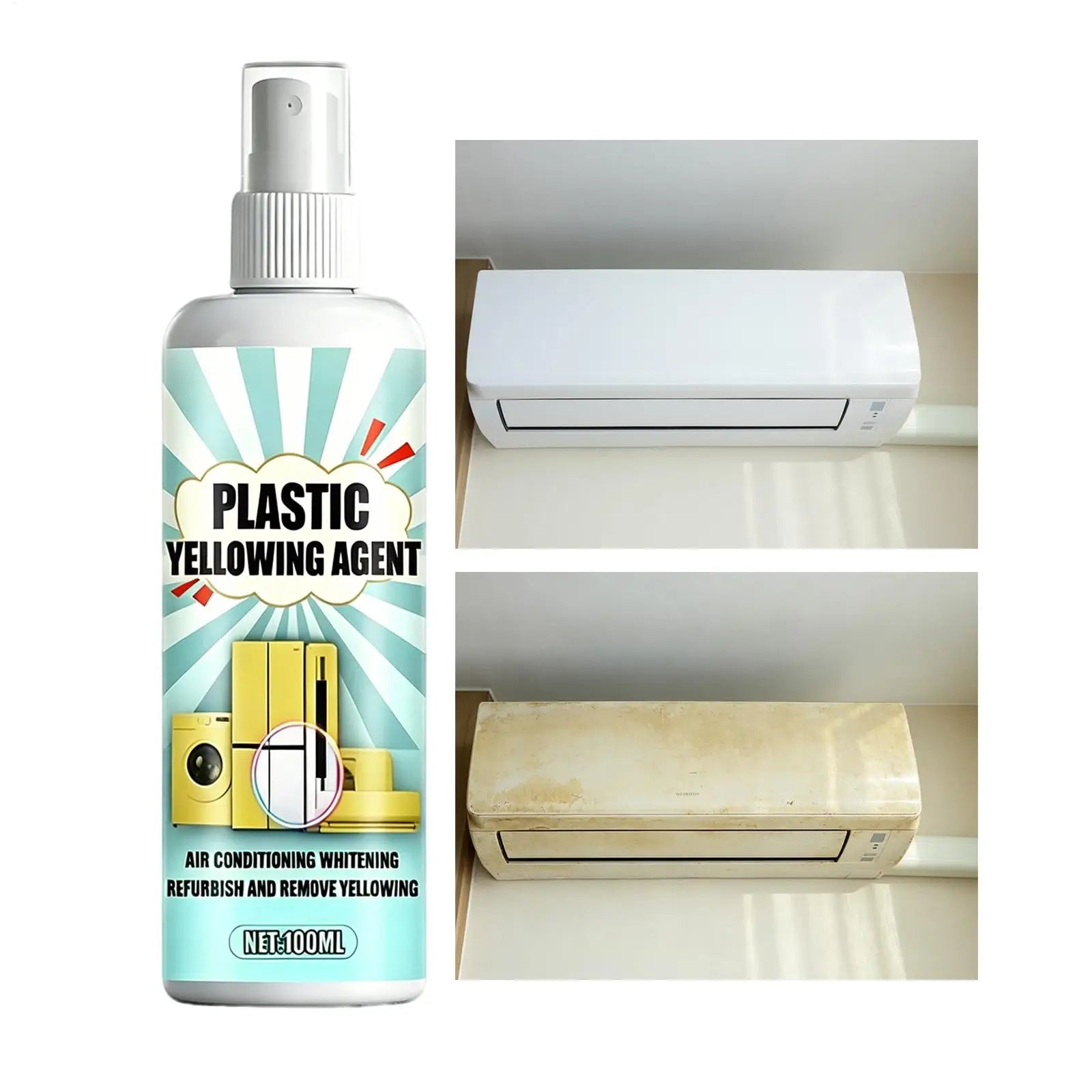 100ml Plastic Remove Yellowing Cleaning Agent Air Conditioning Washing Machine Renovation Anti Oxidation Appliances Remove Oasis Select 100ml