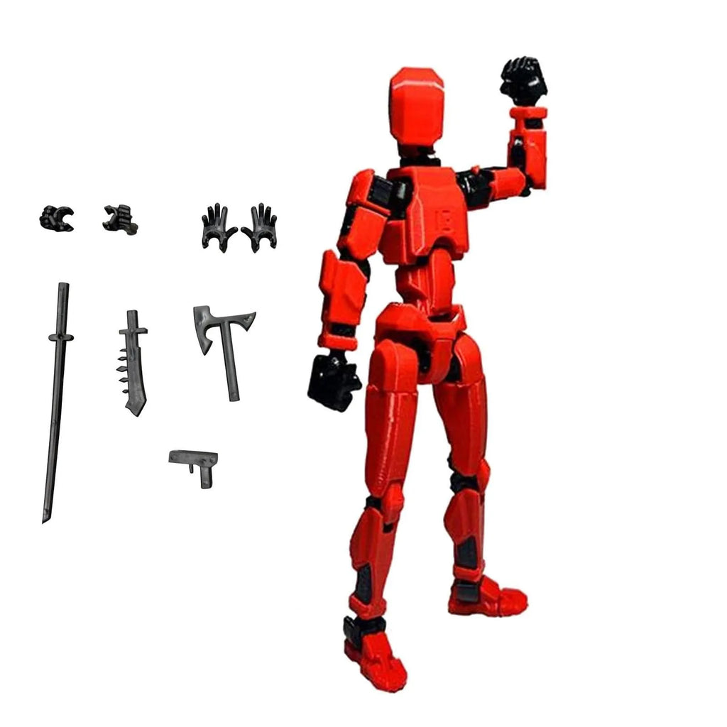 Titan 13 With Wings Figure Toys Lucky T13 Joint Movable Action Figuras 3D Printed Multi-Articular Robot Toys For Kids Gifts 13cm Oasis Select Red One Size