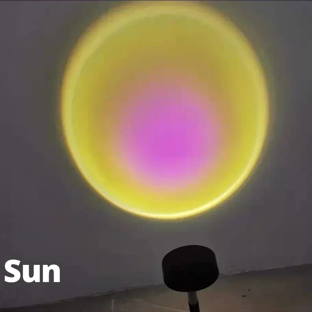 Sunset Rainbow LED Projector Lamp | USB Night Light for Home Decor