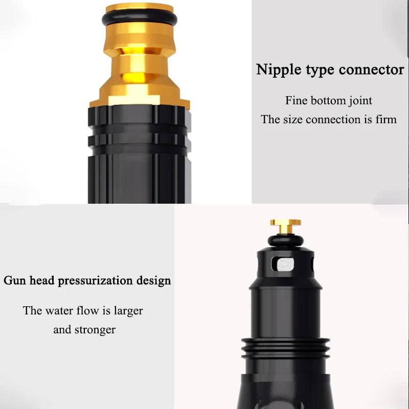 High Pressure Garden Watering Gun Car Wash Sprayer Hose Nozzle Adjustable Water Spray for Home Garden Lawn Irrigation Cleaning Oasis Select