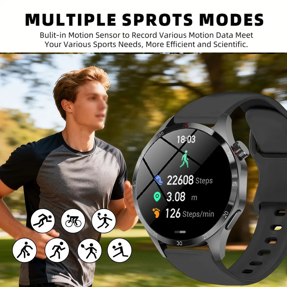 ERUN Smartwatch 1.5" Touchscreen, Fitness Tracker & Earphones