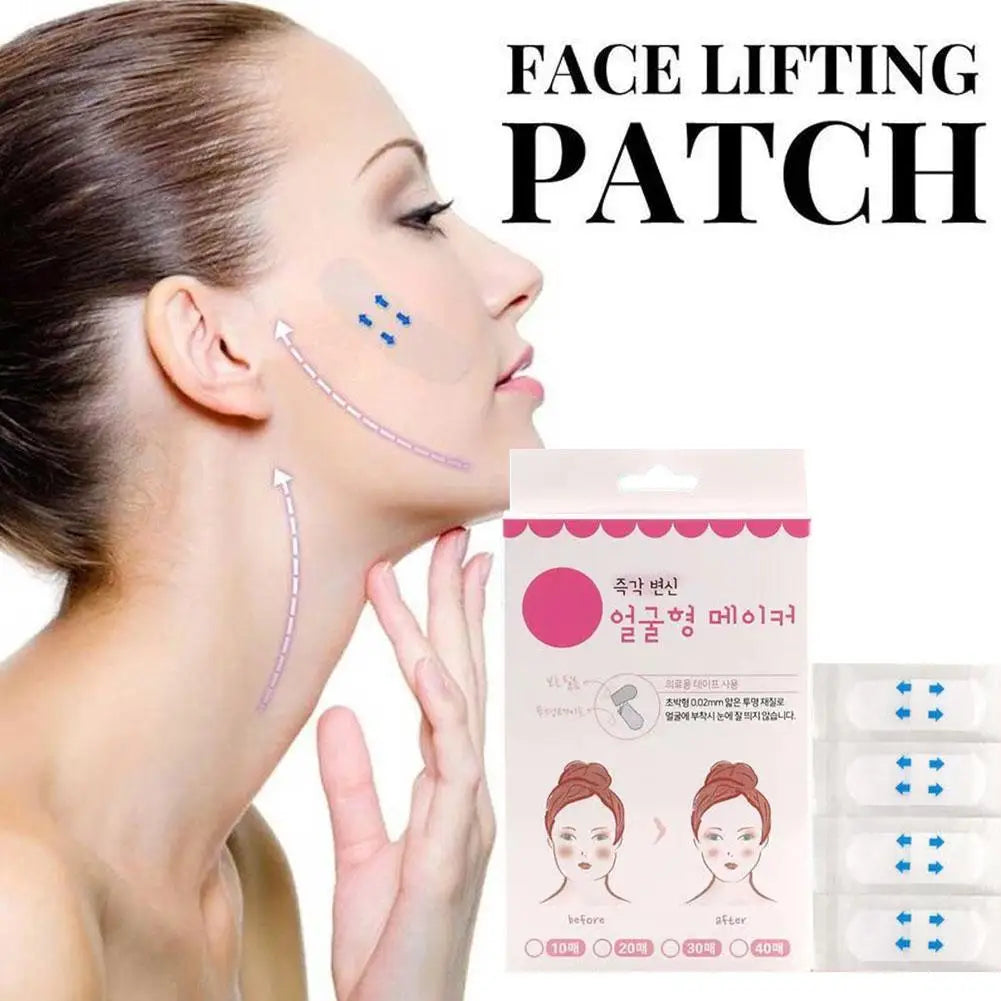 SADOER V-Shape Face Lift Tape – 40 Invisible Firming Patches Face Lift Tape Oasis Select