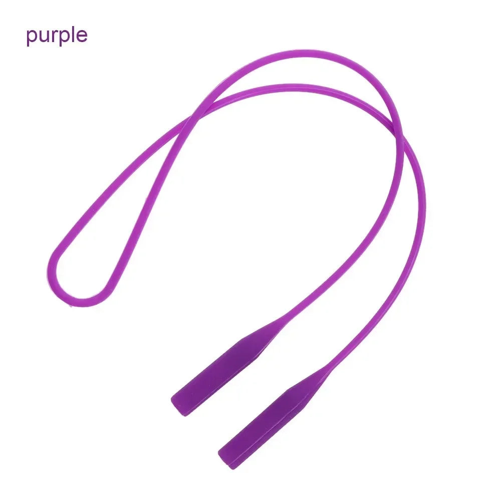 1/2pcs Eyeglasses Strap Glasses Sunglasses Chain Sports Band Cord Holder Elastic Anti Slip String Ropes Elastic Glasses String Oasis Select Purple