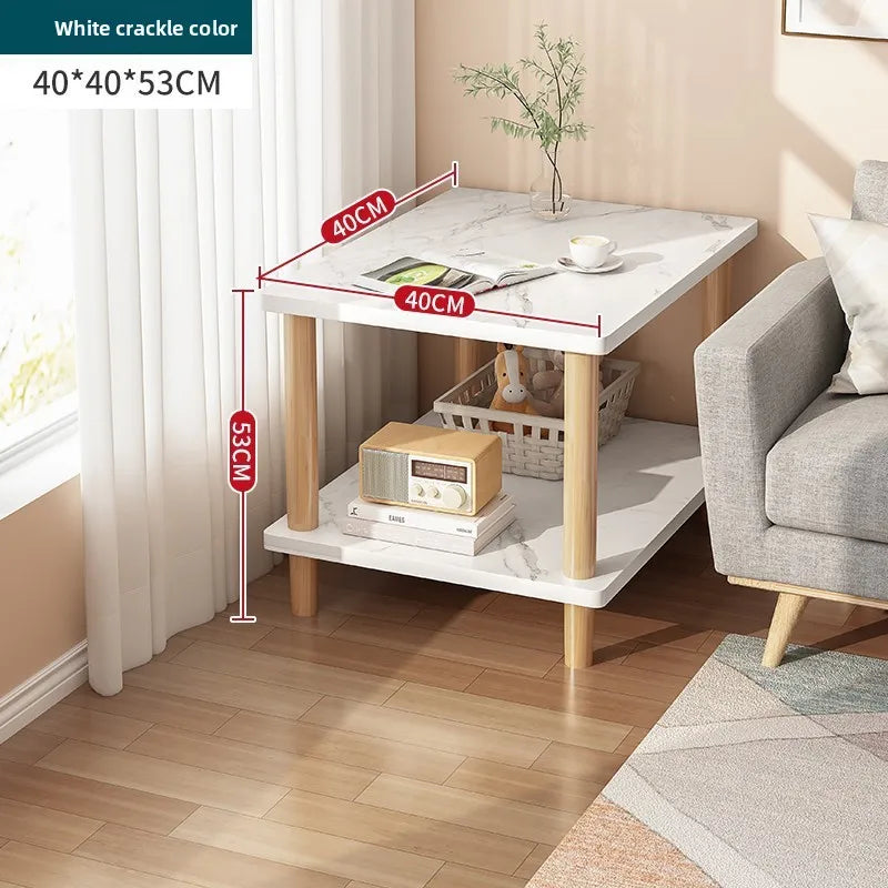 Multi-functional Household GoodsBedside Table Small Apartment Small Bedside Storage Cabinet Nordic Sofa Side Cabinet Small Table Oasis Select White crack 40 40 53