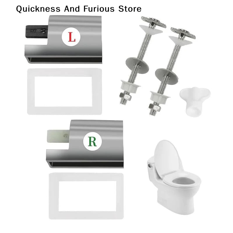 ❤Toilet Soft Close Hinges Seat Hinge Replacement Traditional Contemporary Toilet Lid Hinges Bath Hardware Fixing Connector Parts Oasis Select