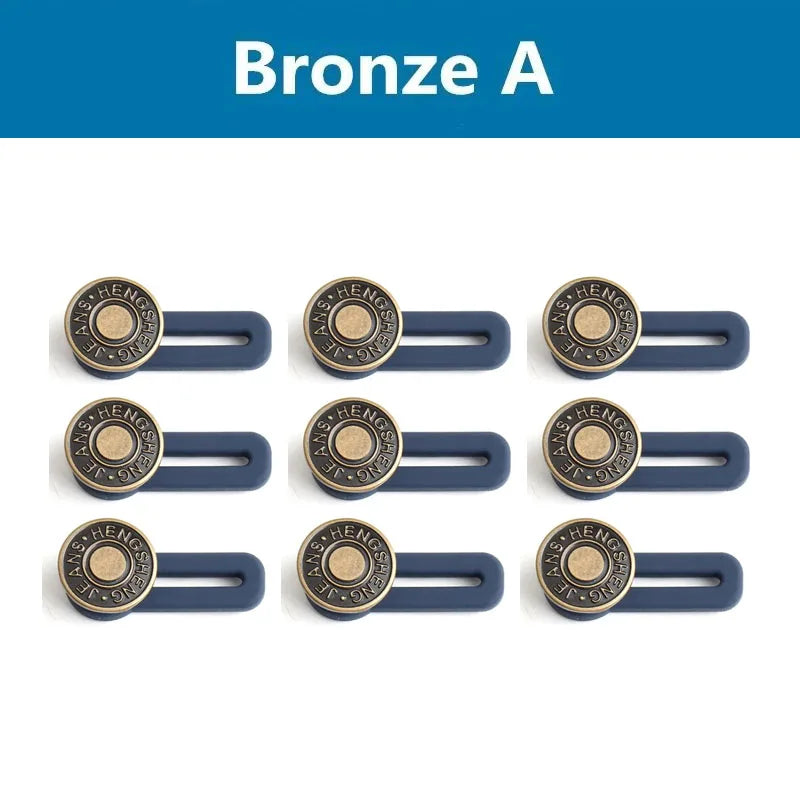 3/6/9pcs Jeans And Pants Button Extenders Universal Wait Expanander For Women And Men Instant Band Extension Solution Oasis Select 9pcs Bronze A