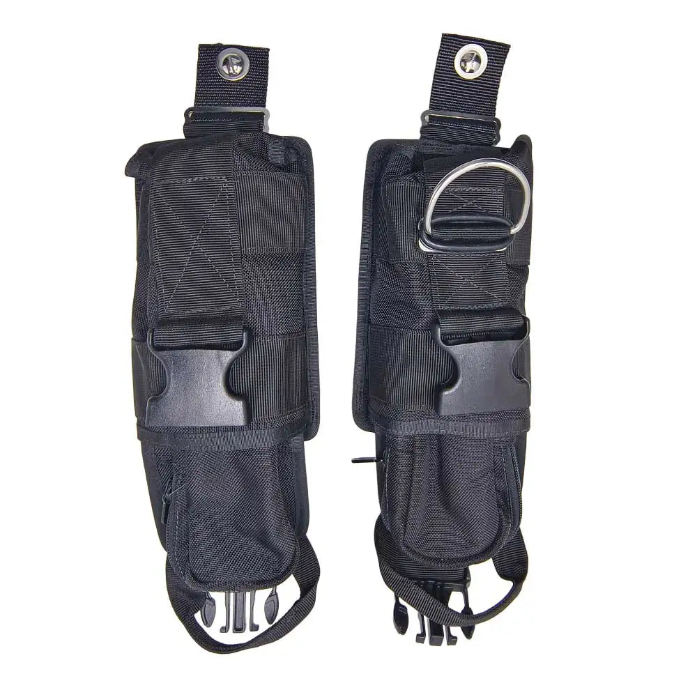 2-Pack 10LBS Technical Diving Sidemount Weight Pockets with 2 Hand-Pull Lead Shot Inner Bags BCD Quick Release Dump Pouches Oasis Select