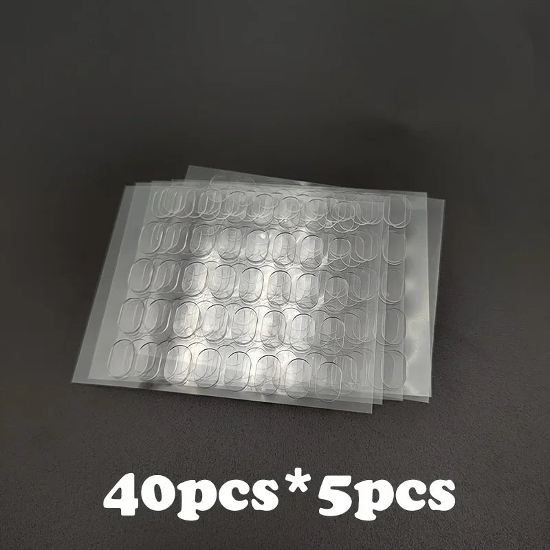 200pcs Transparent Double-Sided Tape Pads - Non-Marking, Anti-Skid Adhesive for DIY Projects & Model Car Decor Double Oasis Select