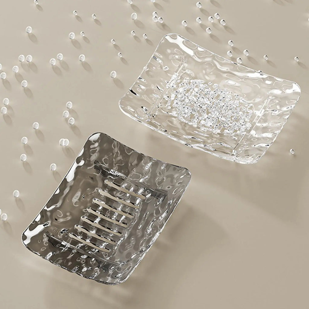 Soap Dish with Drain Holes – Non-Slip Quick-Dry Tray, 2-Pack