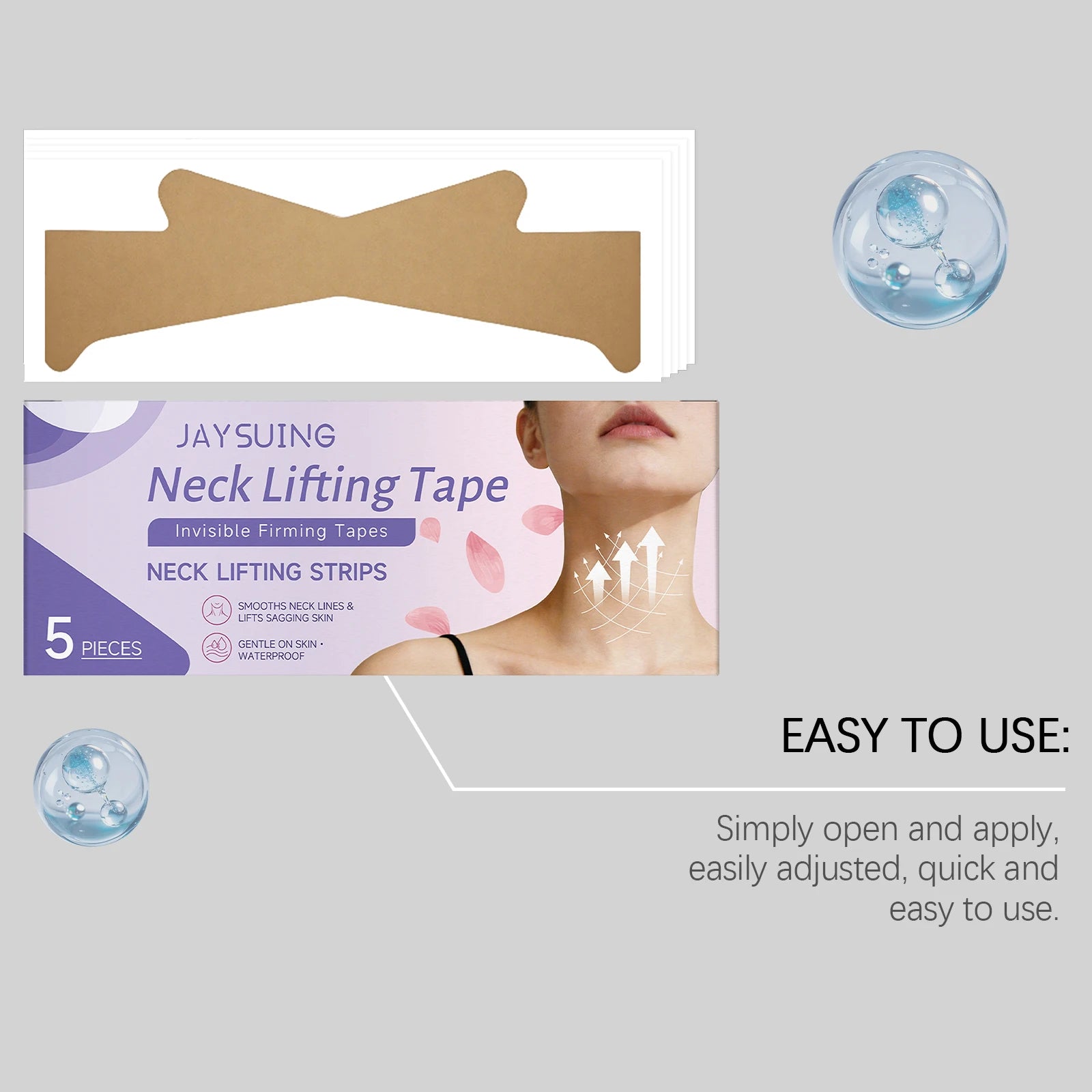 Jaysuing Collagen Neck Mask Reduce Neck Wrinkles Tightening Neck Contour Improve Rough Skin State Brighten Neck Liftng Patches Oasis Select