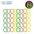 4-40PCS Connected Beads Necklace Neon Costume Accessory Set Bracelets Necklaces Photo Props Party Dress Up Bead Multicoloured Oasis Select Bracelet-40PCS