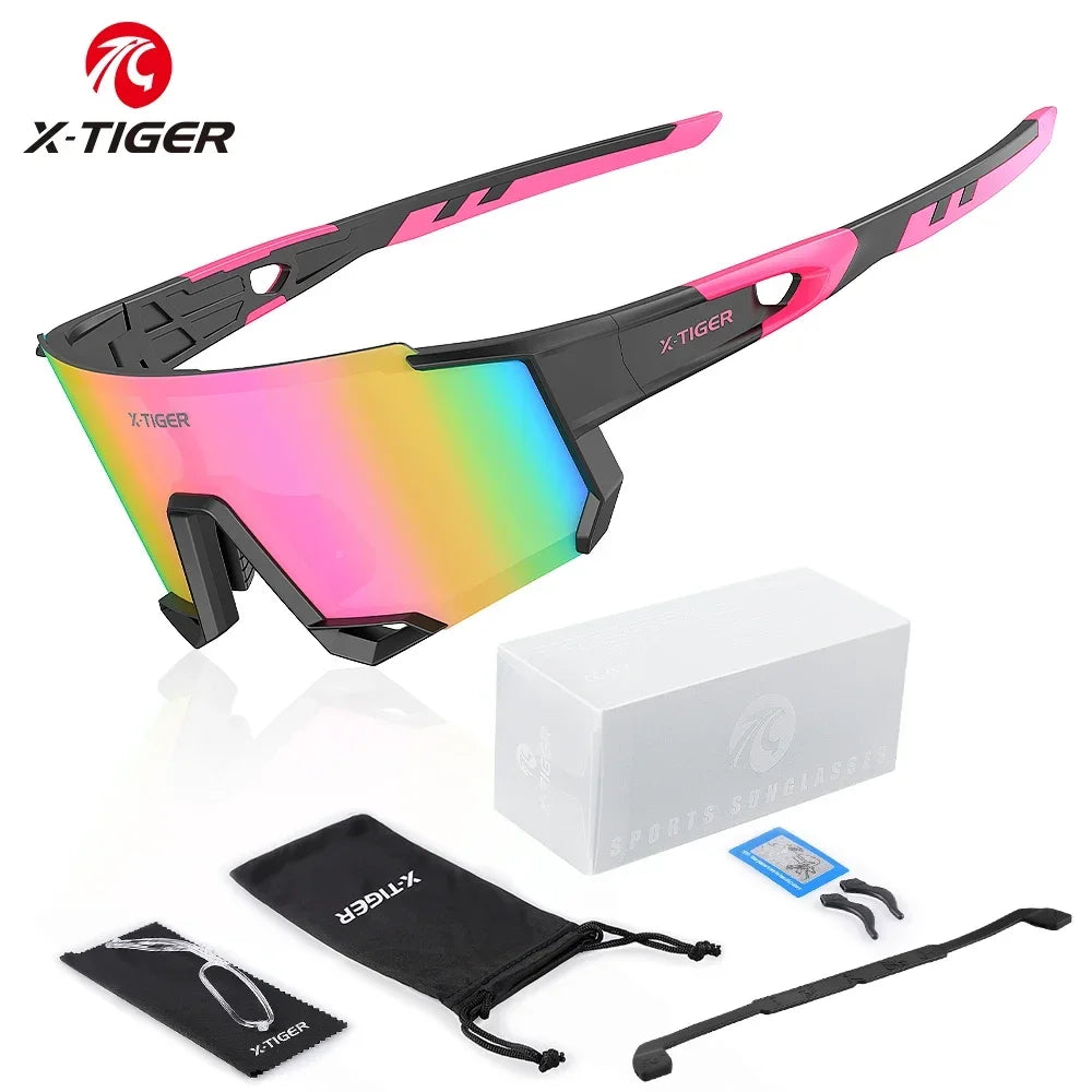 X-TIGER Color Polarized Cycling Glasses Men Women Sports Sunglasses Road MTB Bike Bicycle Riding Protection Goggles Eyewear Oasis Select X-YJ-PXS05 ONE SIZE