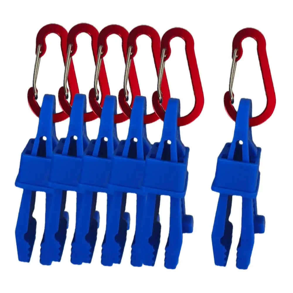 6pcs Tent Claws with Bungee Cord Balls Windproof Securing Alligator Clip Set for Tarps Canopy Sun Shade Beach Outdoor Camping Oasis Select blue 6pcs hook