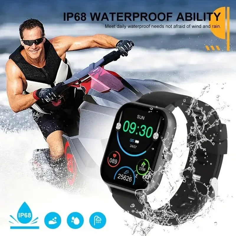 Smartwatch 1.83" Touch Screen – Calls, 100+ Sports & Heart Rate