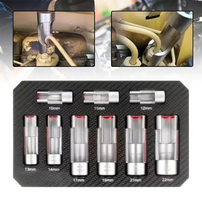 9Pcs Automotive O2 Oxygens Sensors Socket Offset Wrench Remover Tool And Thread Chasers Tool 10-22mm Oasis Select Default Title