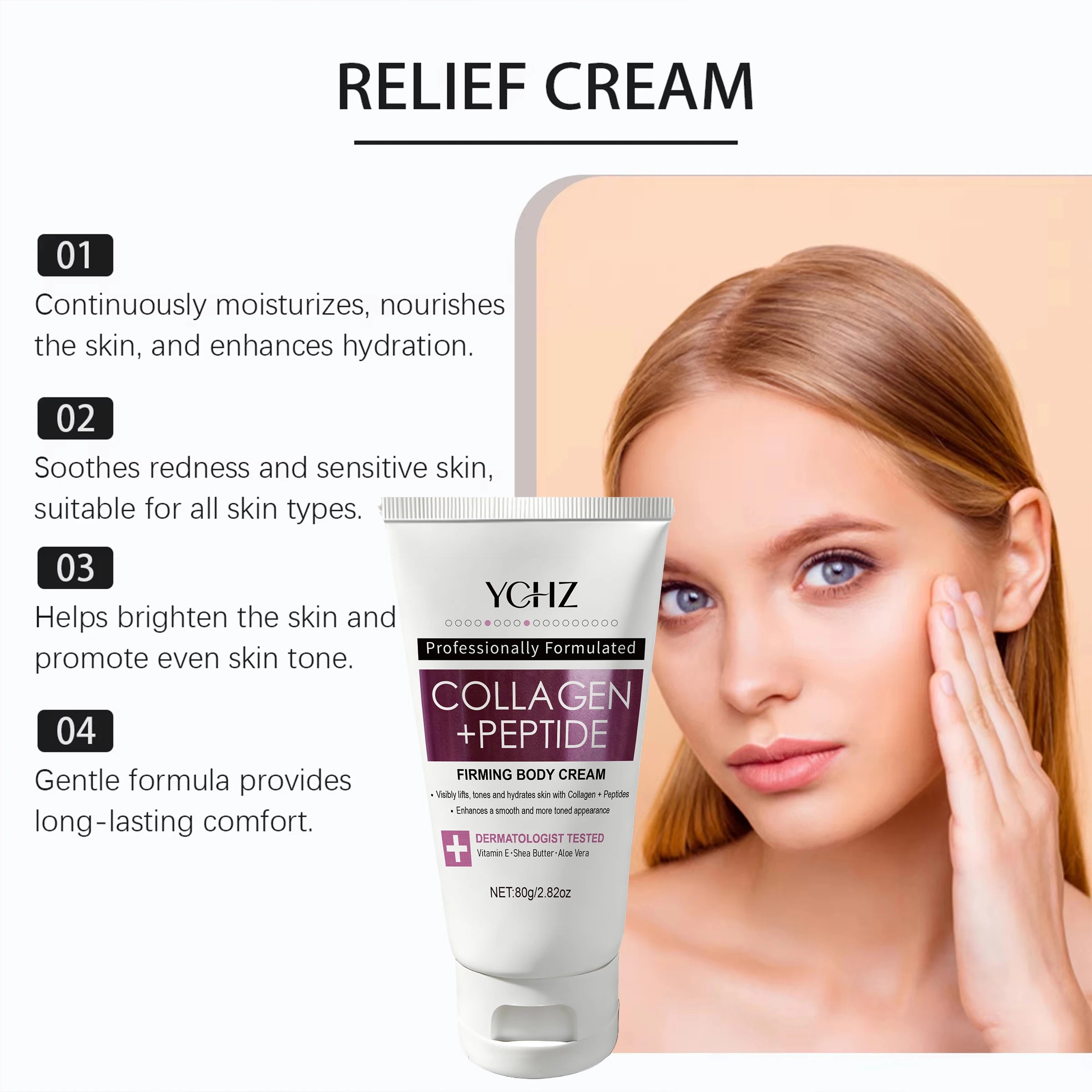 Collagen & Peptide Moisturizing Body Lotion with Vitamin E – 80g