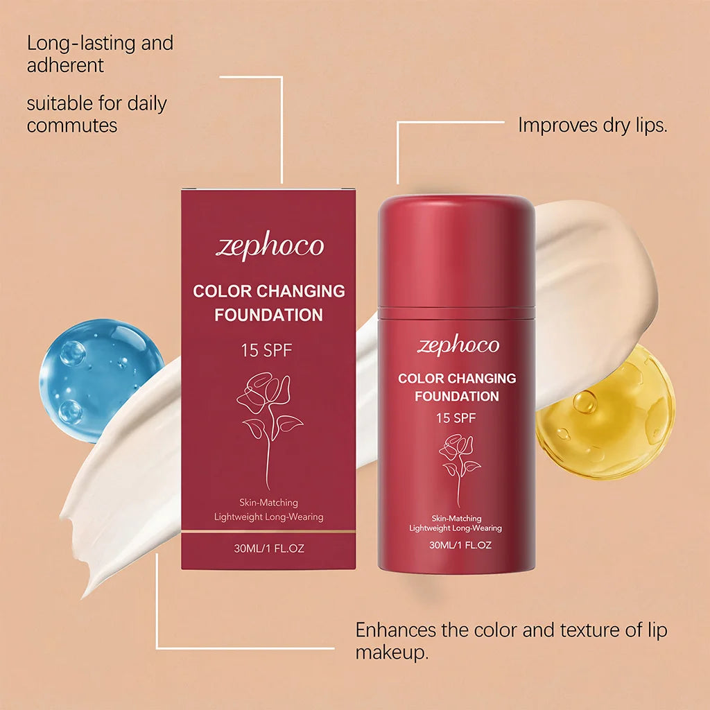 Zephoco Temperature-Changing Foundation – Hydrating & Sheer