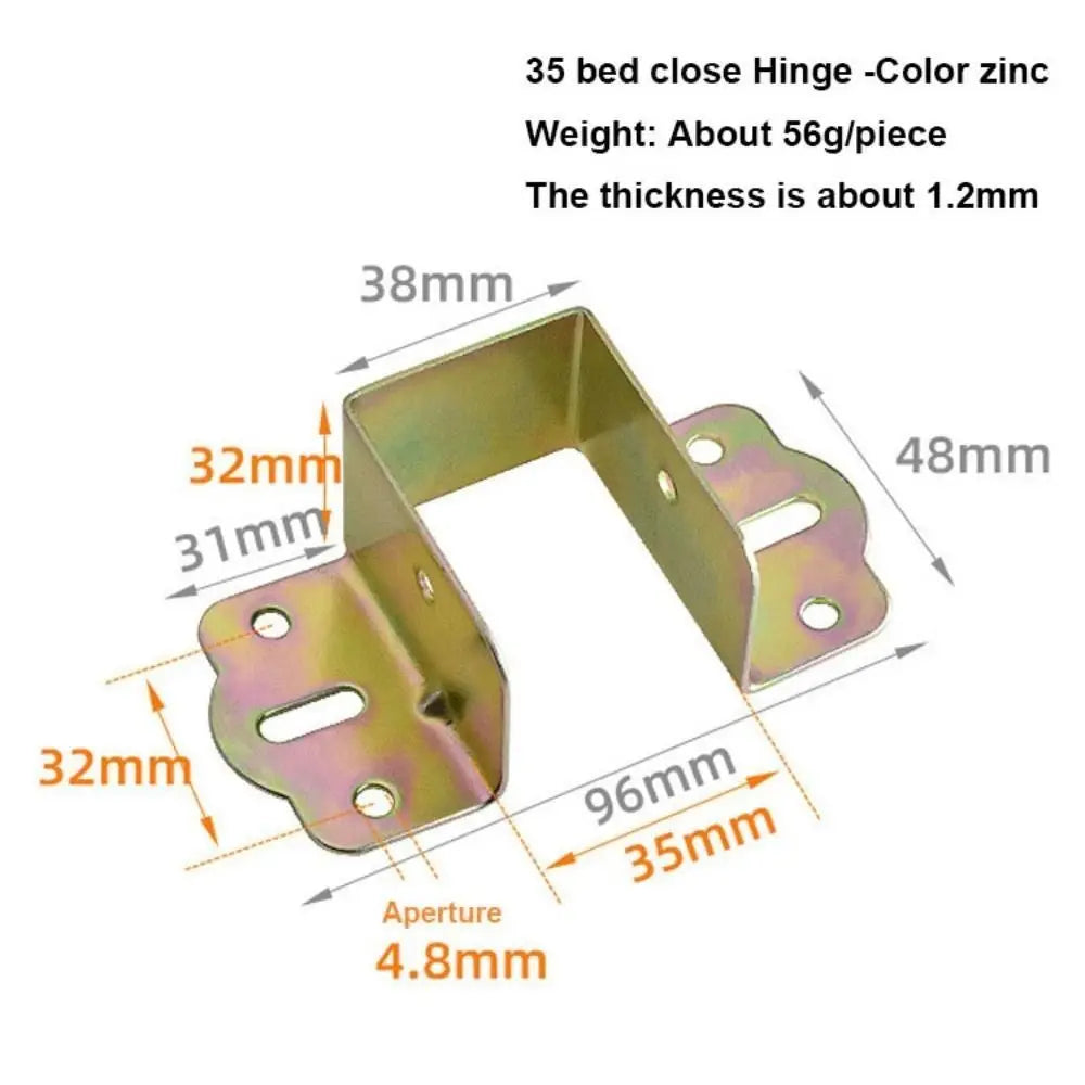 Thickened Bed & Furniture Hinges | 11 Styles with Screws