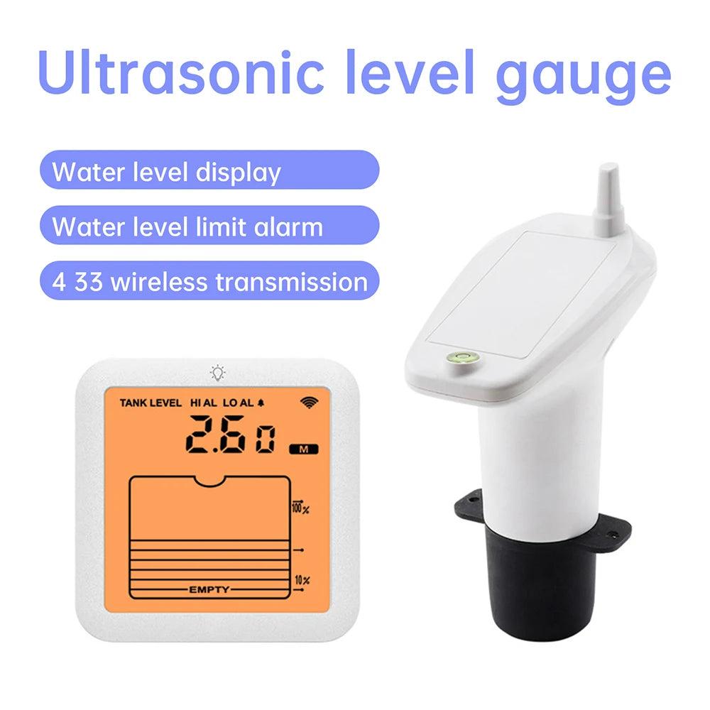 Level Guage Wireless LCD Display Water Tank Liquid Level Meter Temperature Height Monitor Alarm Clock Sensor Oasis Select Default Title