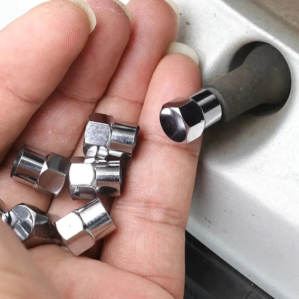 40 Pcs Tire Valve Cap with O Rubber Ring Plastic Chrome Dust Proof Covers Universal Cars Bicycle Trucks Motorcycles Accessories Oasis Select
