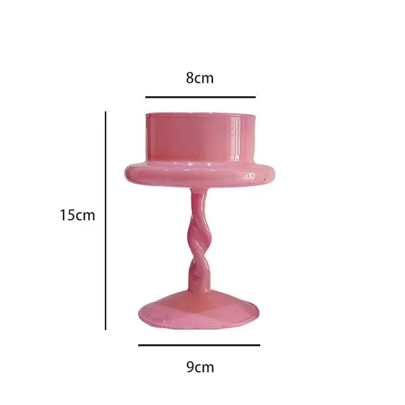 Retro French Tall Candlestick Decoration Home Romantic and Girlish Candlelight Dinner Atmosphere Light Oasis Select short