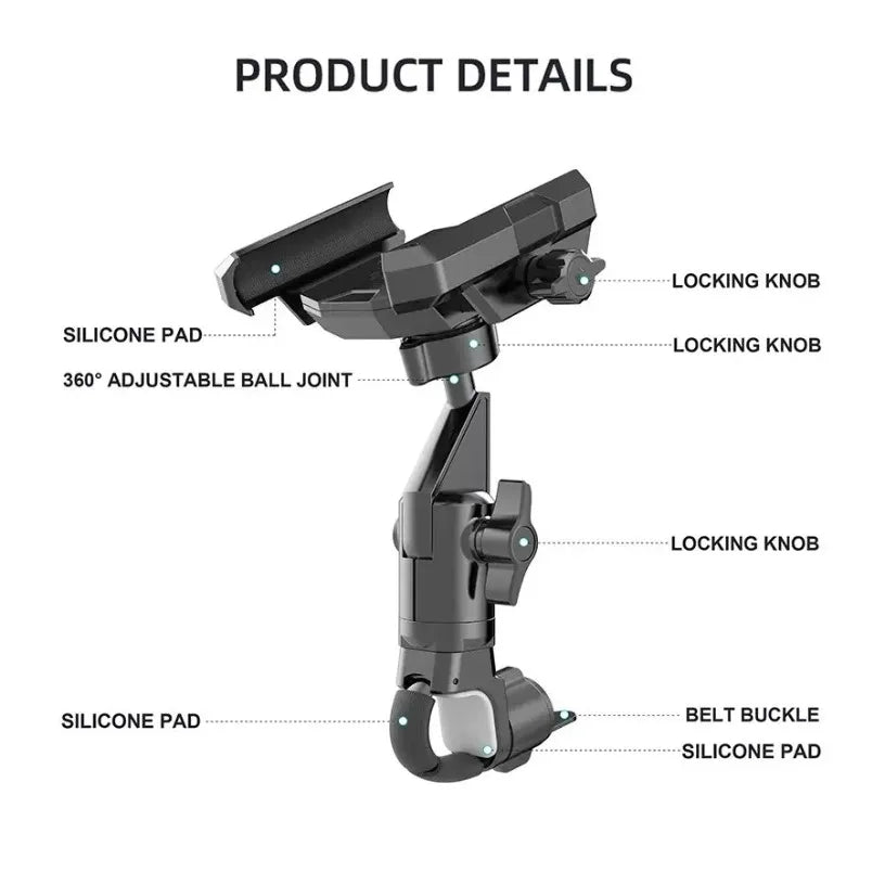 Universal Shockproof Phone Holder for Road Mountain Riding Bike for Bike Motorcycle Handlebar Bicycle Navigation Mount Bracket Oasis Select