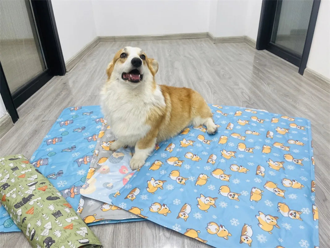 Dog Cooling Mat Summer Pet Cold Bed Extra Large for Small Big Dogs Pet Accessories Cat Durable Blanket Sofa Cat Ice Pad Blanket Oasis Select