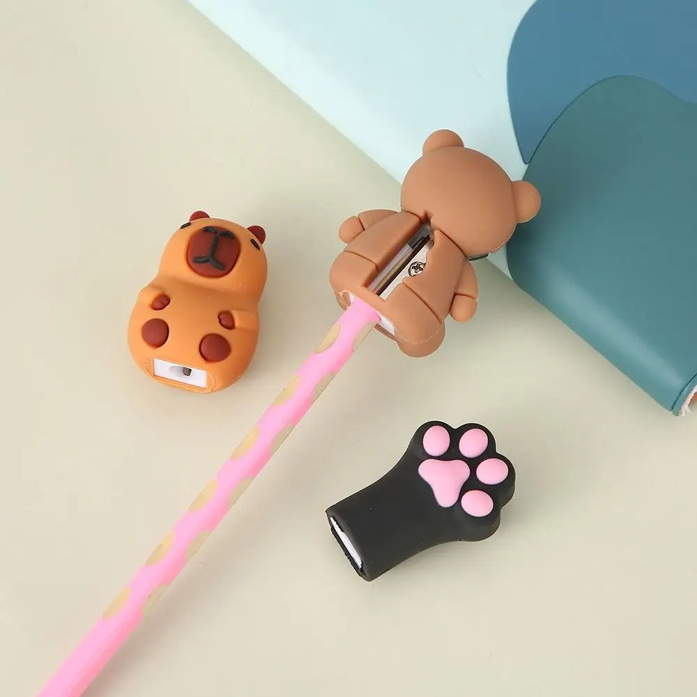 Cute Capybara Pencil Sharpener Single Hole Anime Capybara Pencil Cutter Cartoon Kawaii Pencil Cutting Tools School Supplies Oasis Select