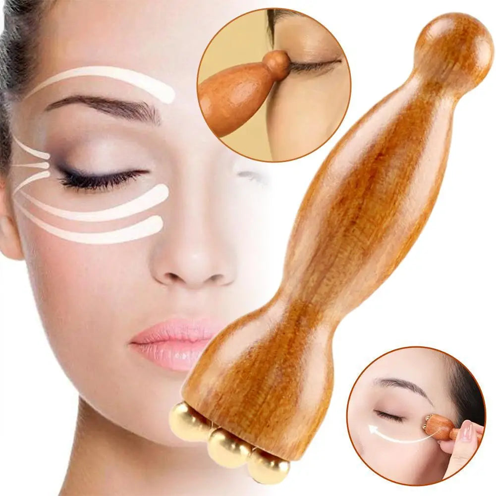 Lotus Seedpod Gua Sha Eye Massage Tool – Brass & Rosewood Eye Massage Tool Oasis Select