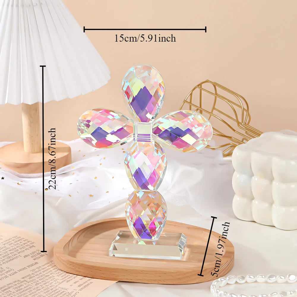European Crystal Crafts, Creative Furniture, High-quality Colorful Cross Glass, Hotel Living Room Decorations Oasis Select B