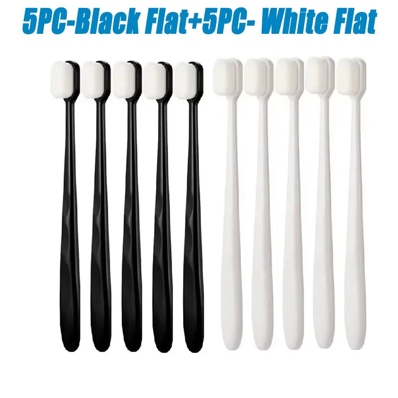 5/10Pcs Ultra Fine Soft Toothbrush, Million Nanometer Bristle Toothbrush, Deep Cleaning Teeth, Portable Oral Care Brush Oasis Select 10PCS-Mix 6