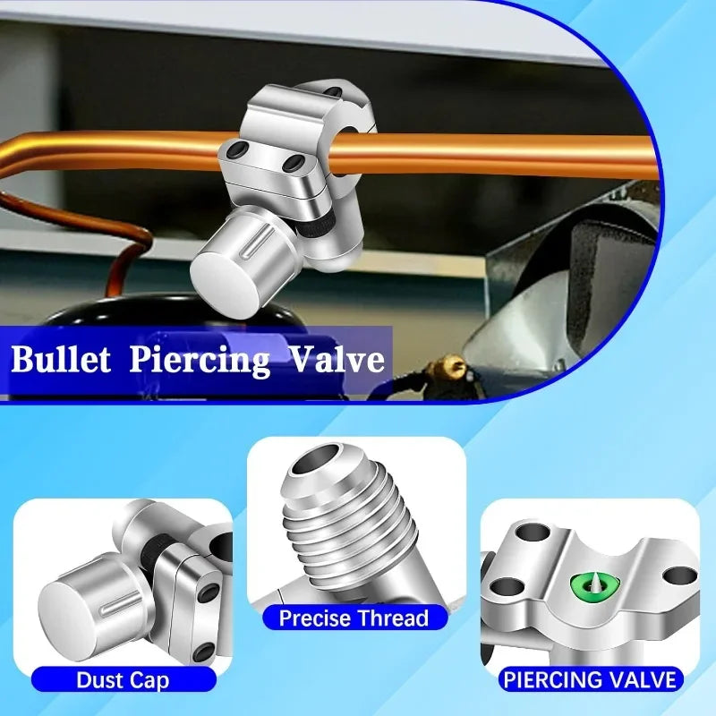 Refrigerator Puncture Valve BPV-31 Cartridge Piercing Valve Line Tap Valve For HVAC Air Conditioner Line Tap Faucet Valve Oasis Select