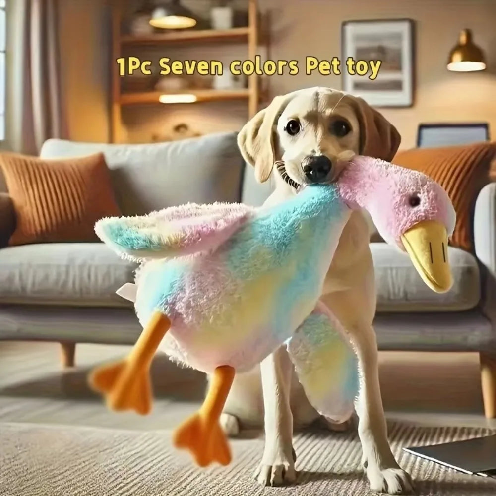 50cm Cute Energy Release Duck Dogs Toy Goose Dolls Colorful Pet Companion Toy Cartoon Portable Cats Toy Oasis Select Seven colors