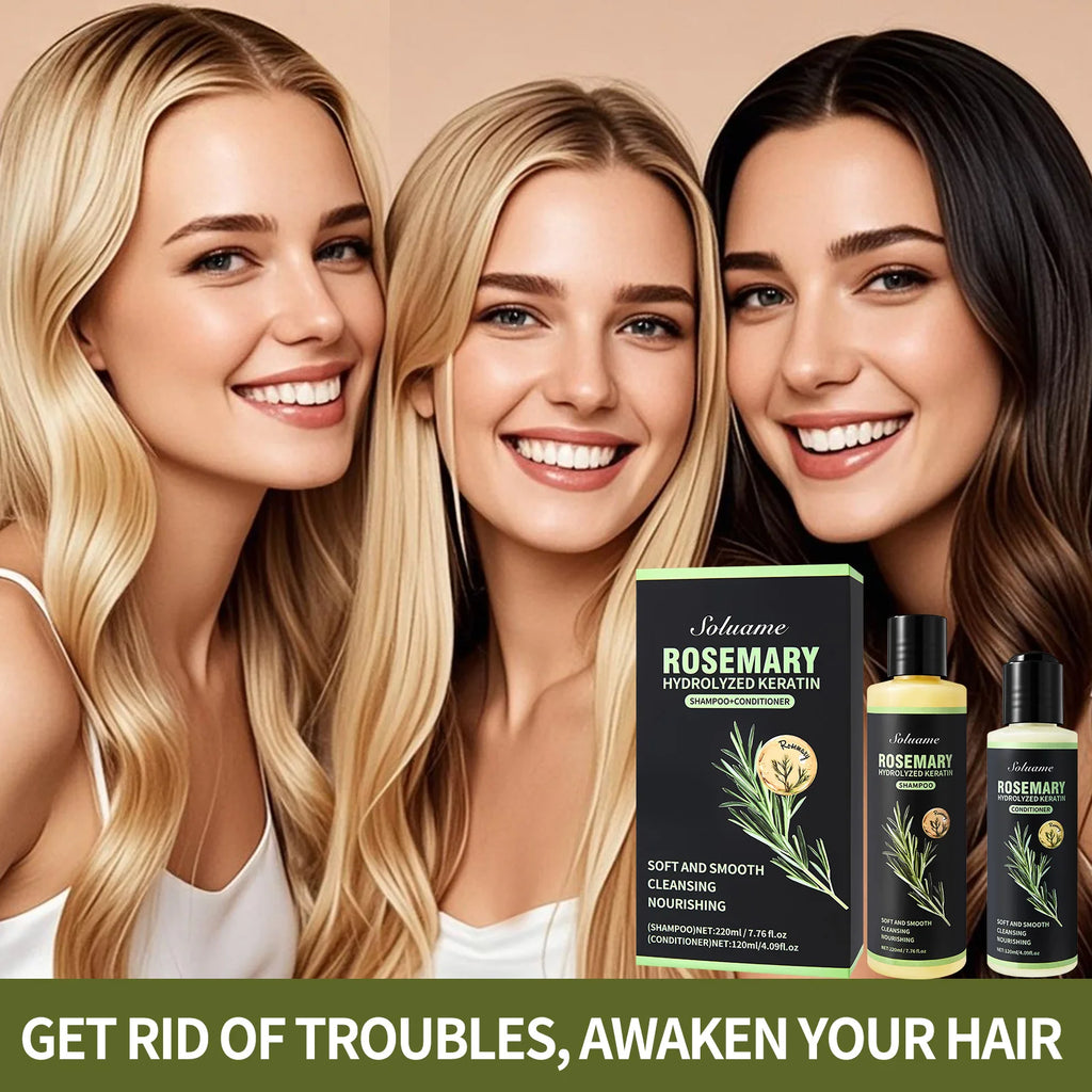 Rosemary Keratin Shampoo & Conditioner Set – Repairs Damaged Hair Shampoo & Conditioner Set Oasis Select