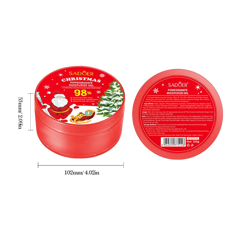 300g Christmas Pomegranate Moisturizing Gel, Aloe Vera Gel Cream Skin Refresh & HydrateNourishes The Skin Oasis Select