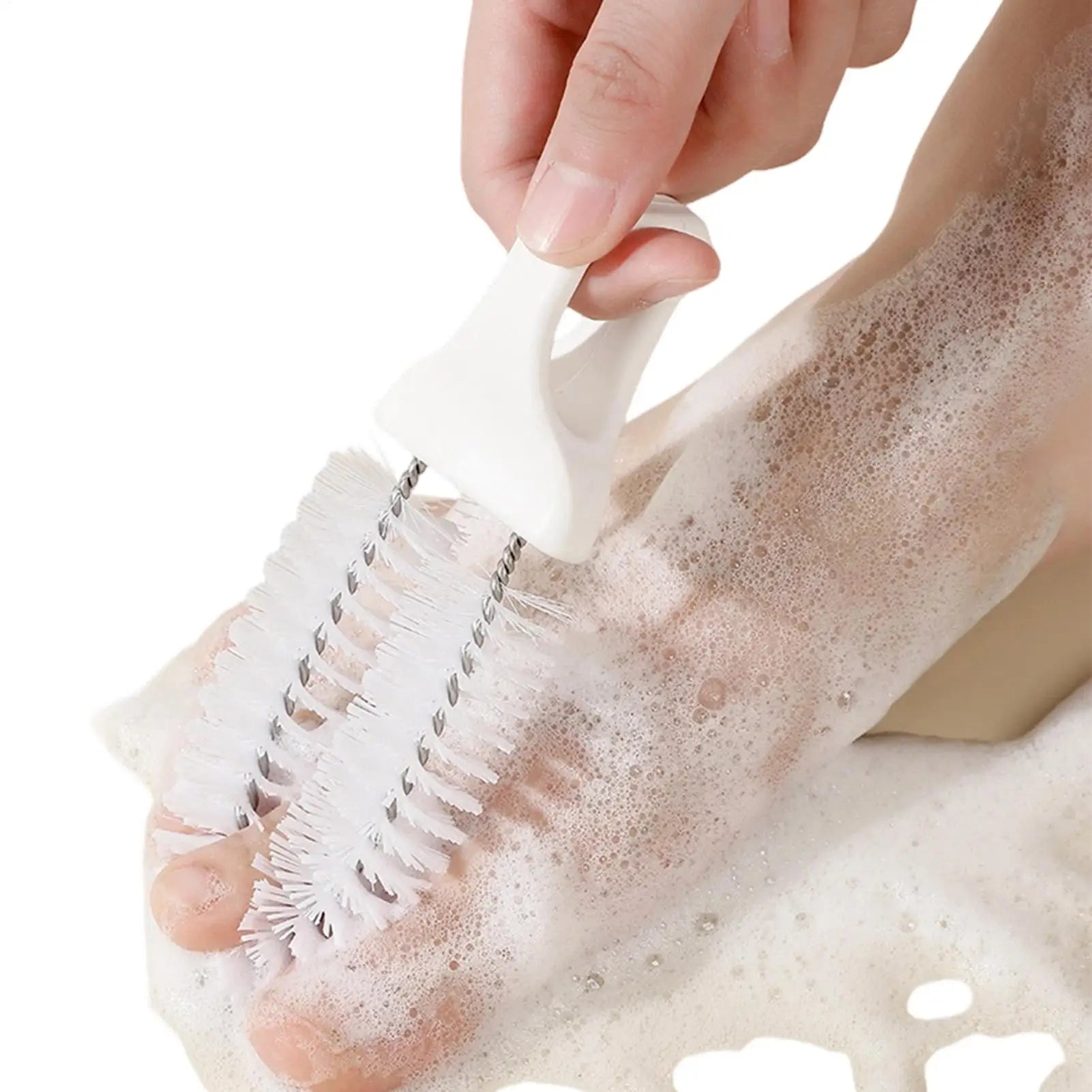 Foot Scrub Brush Toe Scrubber Portable Toe Cleaner Exfoliating Foot Massage Bath Brush Foot Care Scrubber Cleaning tools Oasis Select