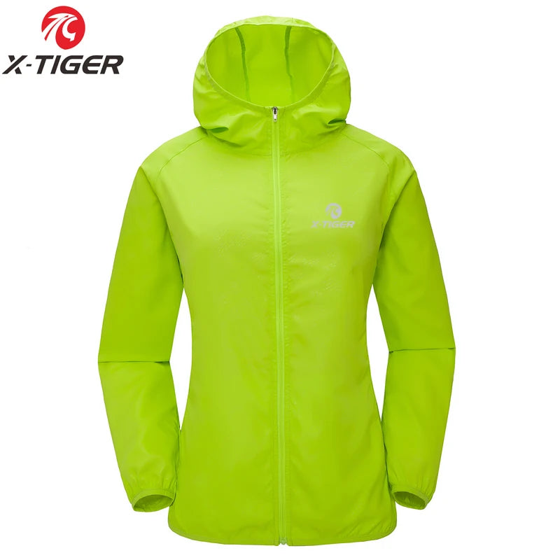 X-TIGER Windproof Reflective Cycling Jersey MTB Bike Bicycle Windcoat Super Light Sunscreen Hiking Jacket Cycling Sports Clothes Oasis Select XM-CGY-16202 4XL