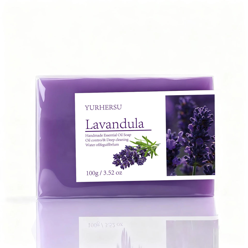 Lavender Essential Oil Handmade Cold Process Soap Bar | YURHERSU Handmade Soap Bar Oasis Select 1pcs A 200g