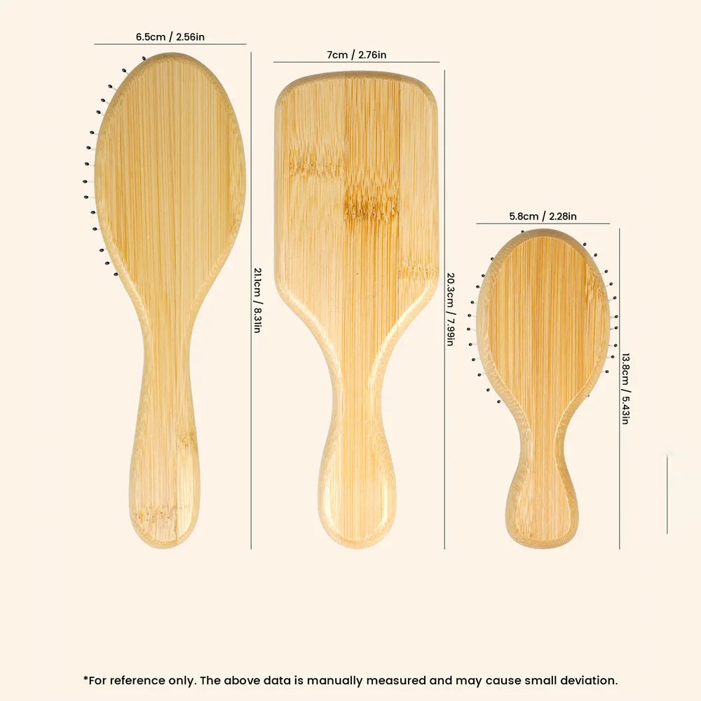 Bamboo Hair Brush Wooden Handle with Boar Bristles for Gentle Hair Combing Detangling and Scalp Massage Oasis Select
