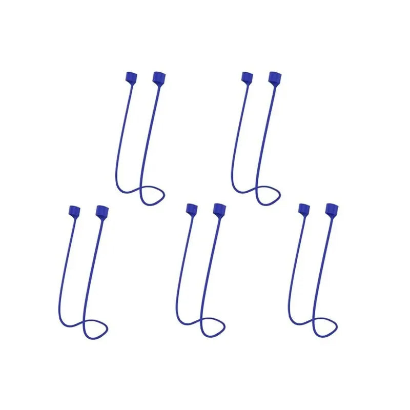 1-5pcs for AirPods Magnetic Silicone Anti-lost Neck Strap Wireless Earphone String Rope Headphone Cord Earphone Accessories Oasis Select 5pcs Blue No Magnetic