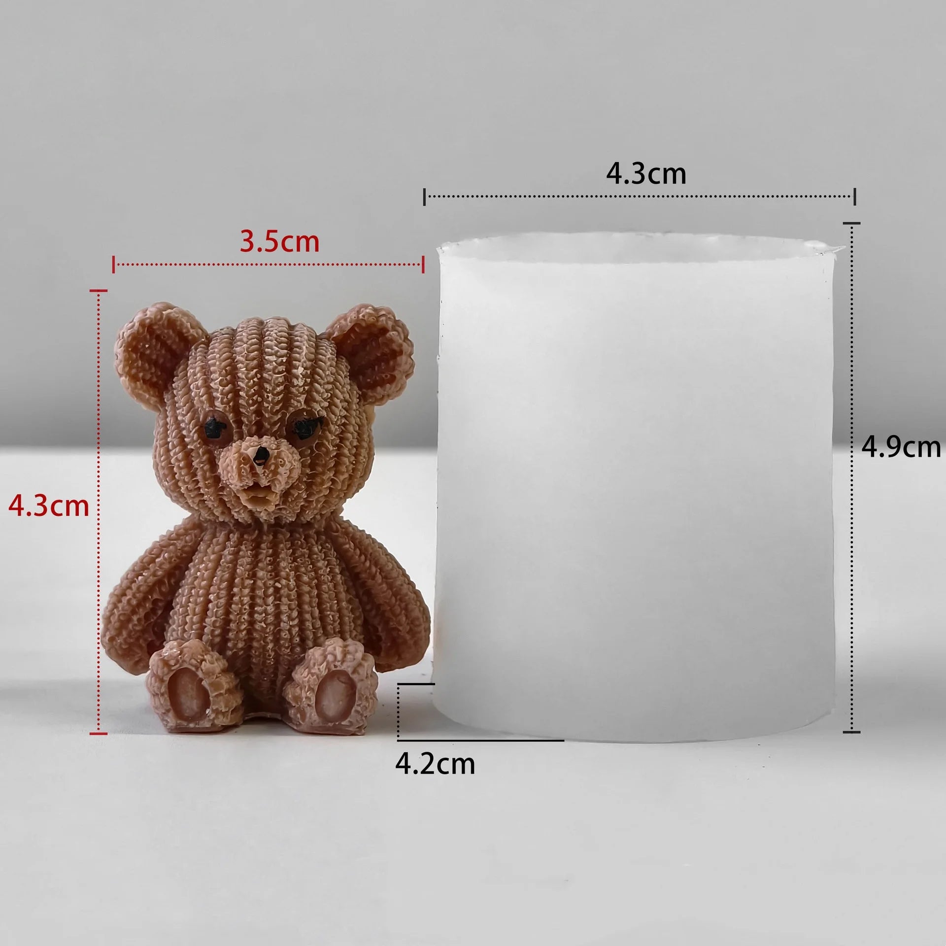 DIY Mini Bears Silicone Mold Aroma Candle Resin Ornament Mould Handmade Candy Chocolate Making Baking Molds Oasis Select Style 3