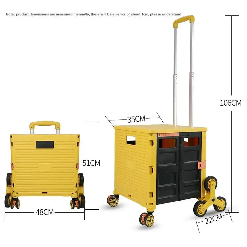 Outdoor folding shopping cart, small pull cart, shopping cart, climbing cart, home shopping storage cart Oasis Select