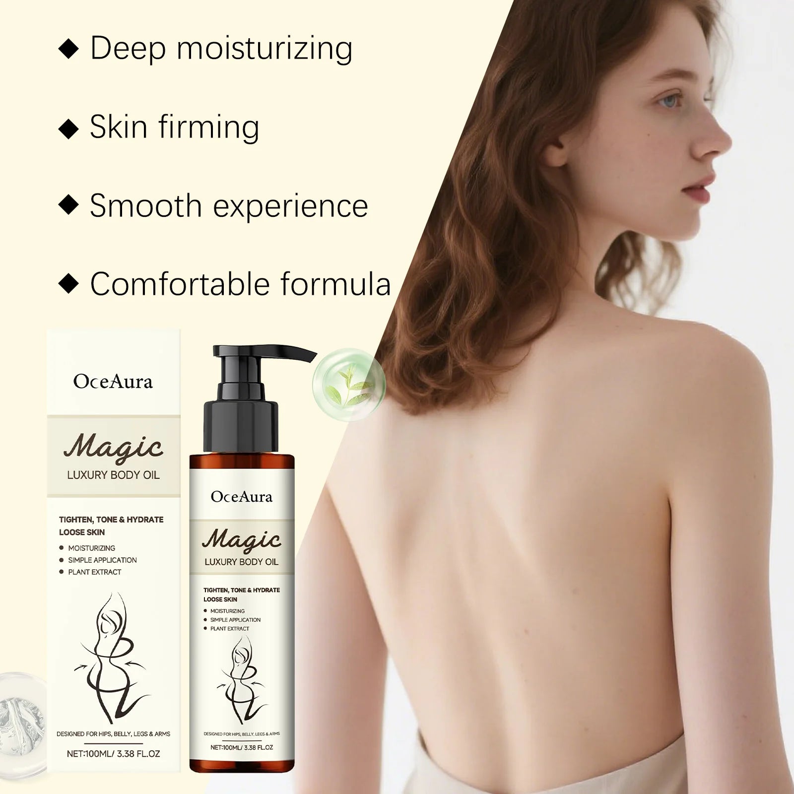 Bouncy Body Oil Moisturizing Anti Cellulite Firming Fade Fine Line Improve Sagging Body Refreshing Hydrate Firming Body Oil Oasis Select