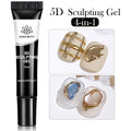 5D Nail Sculpting Gel with Solid Mirror Powder DIY Nail Embossing Gel for Painting Carving Nails 8ml Oasis Select 1 PCS