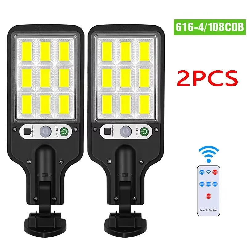 Solar Motion Sensor Wall Light – 3 Modes, IP65, 1500LM COB LED