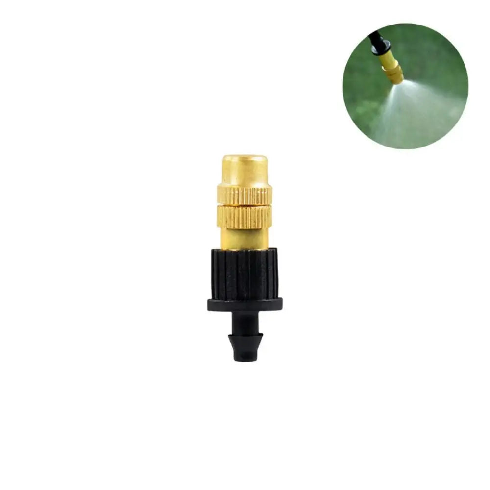 Garden Supplies Cooling Misting Nozzle Adjustable Copper Spray Sprinkler Dedusting Micro Sprayers Watering Oasis Select Style B