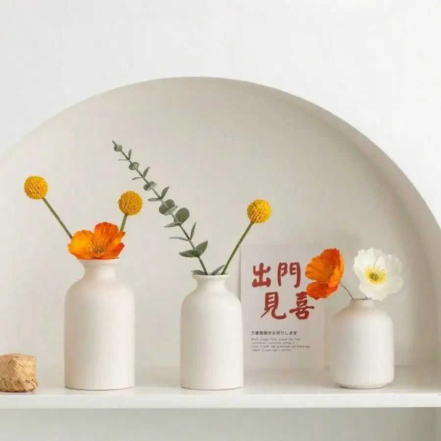 Minimalist Ceramics Vase Ceramic Flower Vase Home Decoration Flower Arrangement on The Living Room Desktop Ornament Accessories Oasis Select