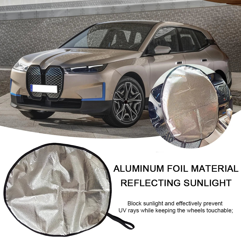 Foldable Car Steering Wheel Cover Anti-uv Sun Protection Sunscreen Block UV Rays Cool in Summer Vehicle Accessories Oasis Select